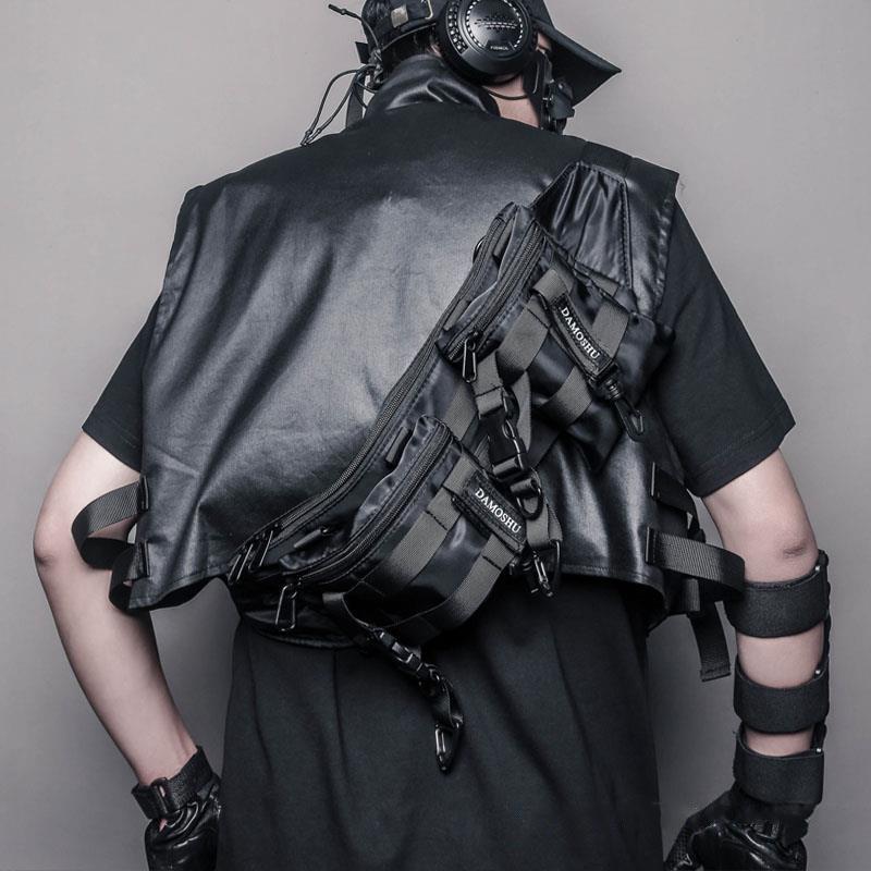 Hip Hop Odpinany Pas Męski Damski Crossbody Torba Na Klatkę Piersiową Street Casual Nerka