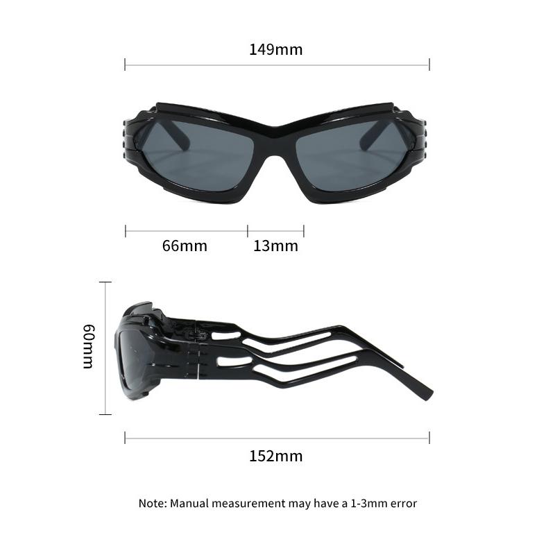 Xiaomi Men Women Y2K Futuristic Hollow Temple Sunglasses UV400 Party Street Fashion Showoff Shades Multi Color Available