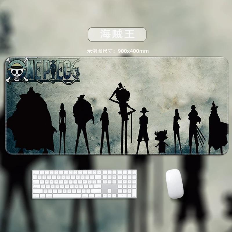 One Piece Leather Mouse Pad Oversized Small Office Gaming Keyboard Pad Desk Pad Bristle Bracelet Monkey D. Luffy Roronoa Zoro Decorative Desk Mat