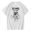 100% Baumwolle Lässiges Mopsleben Herren T-Shirts Mode Nach Hause Gehen Oder Vollgas Geben Herren T-Shirt Oberteile Herren Lockerer Herren T-Shirt Lässiges Sommer