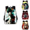 Polyester My Hero Academy Casual Backpack For Outdoor Travel Adjustable Strap And Spacious Design