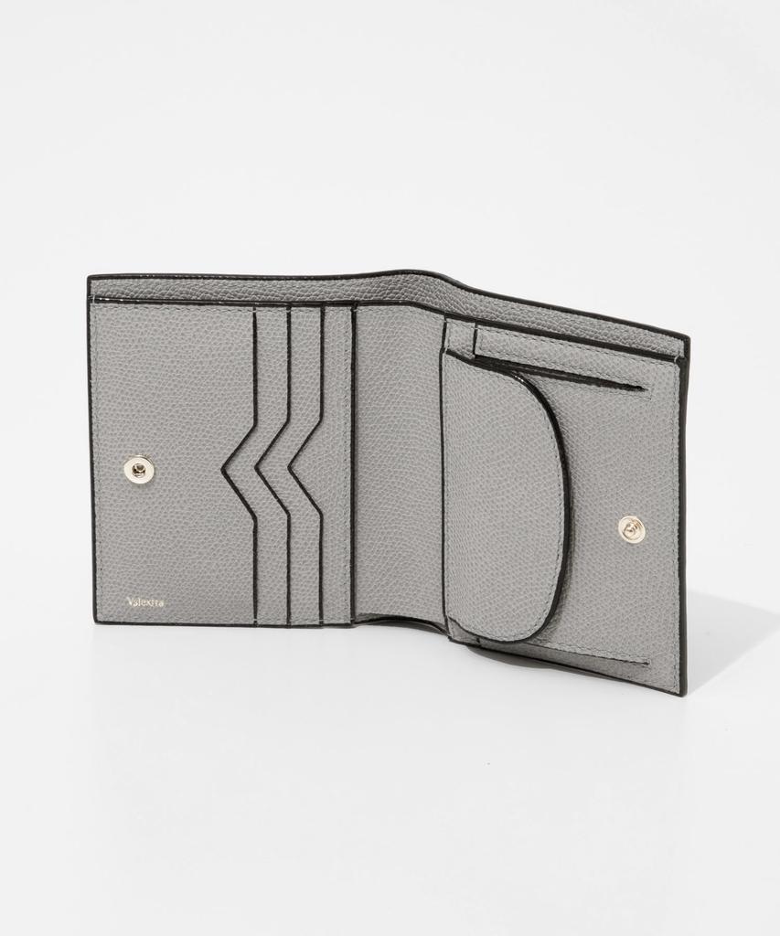 Valextra PORTAFOGLIO 3 CC CON BOTTONE Bifold 0006028LOCPS99 Wallet, Women's, CENERE, [Used]
