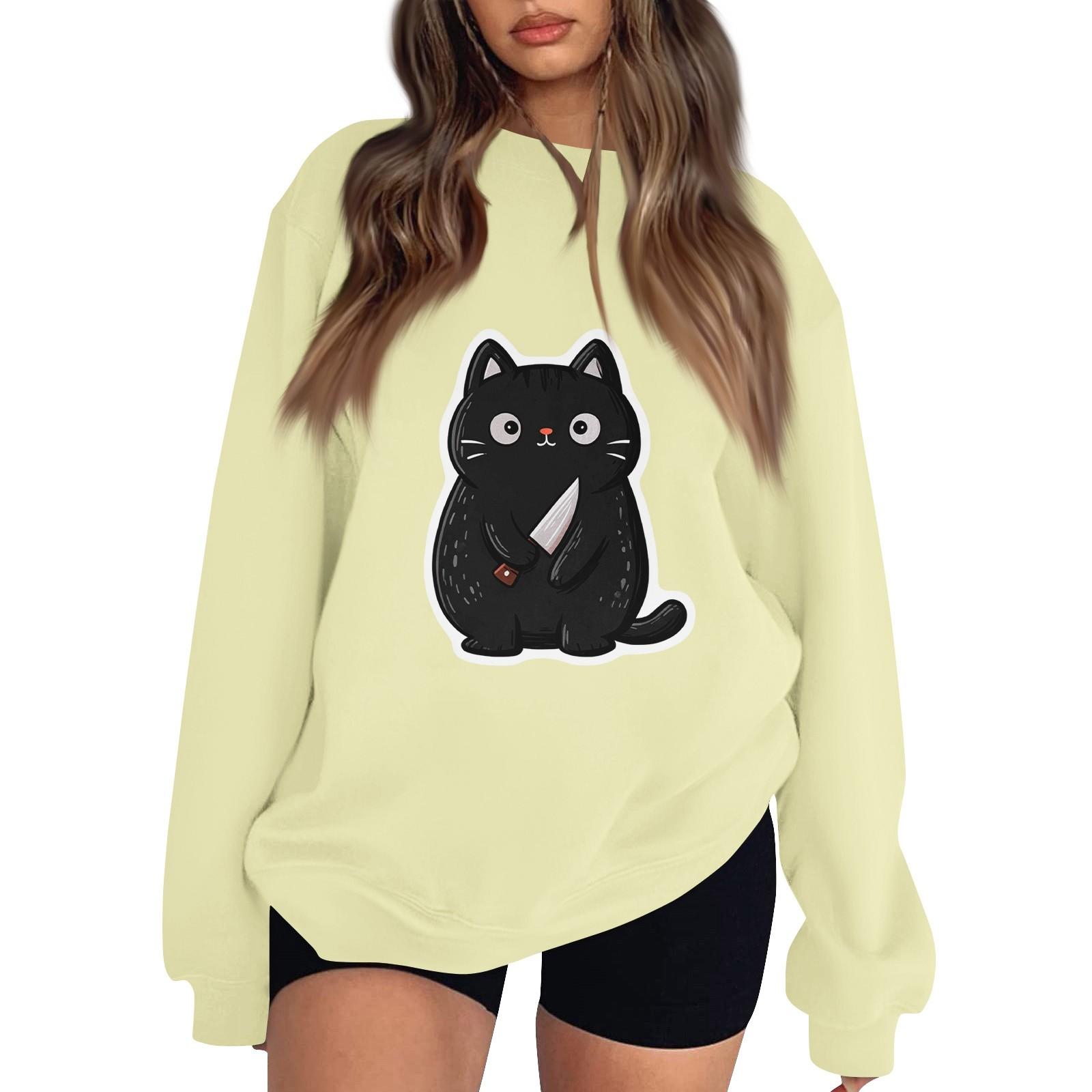 

Женский пуловер с заниженной линией плеча, спортивный свитшот с принтом на Хэллоуин M жёлтый