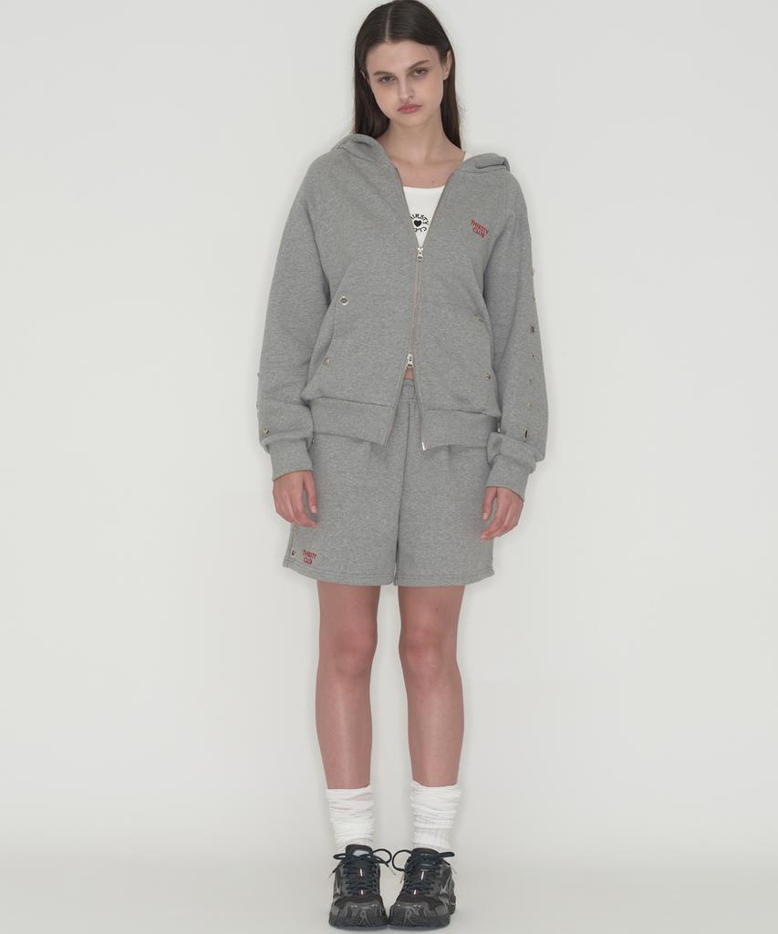 Tteolseutikeulleob Studded Set Short Pants - Gray