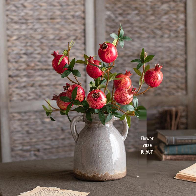 Persimmon & Pomegranate Artificial Floral Arrangement for Living Room Blessings & Entrance Decor