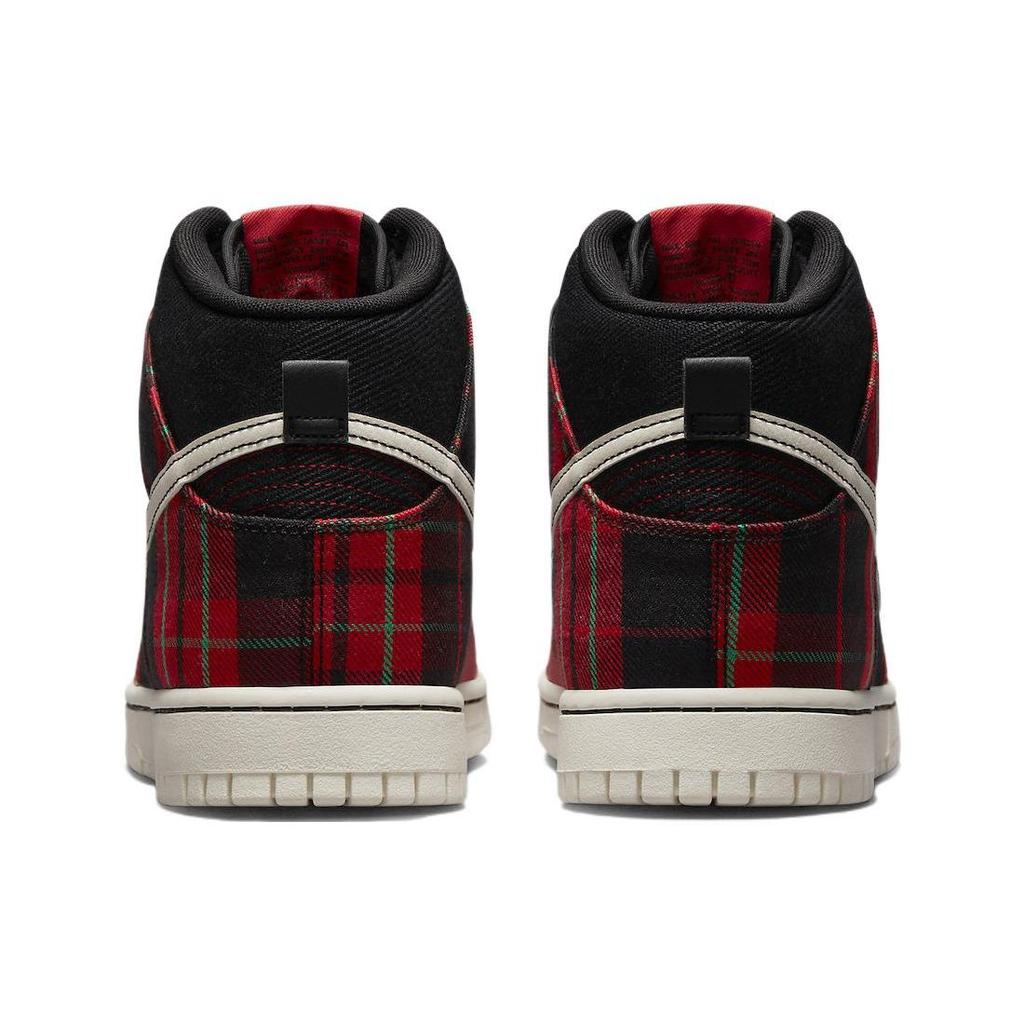Nike Dunk High SE İskoç Ekose Erkek Spor Ayakkabı Siyah Üniversite-Kırmızı Stadyum-Yeşili DV0826-001