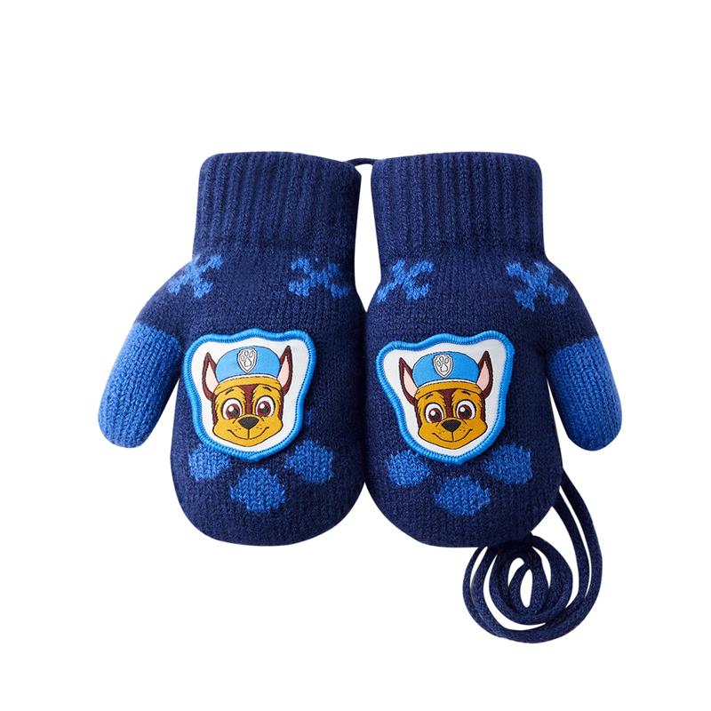 Paw Patrol Kids  Winter Mittens with Neck Strap S