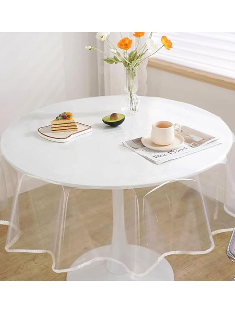 1pc54IN transparent plastic tablecloth protective cover, oil-proof transparent tablecloth, furniture kitchen home