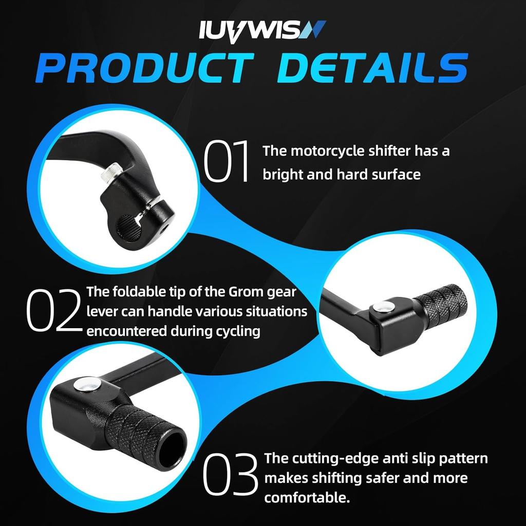 Motorcycle Folding Gear Shifter Shift Lever CNC For Grom MSX 125 2013-2024 Grom Clone Boom Vader 125 BD125 SR6 Black