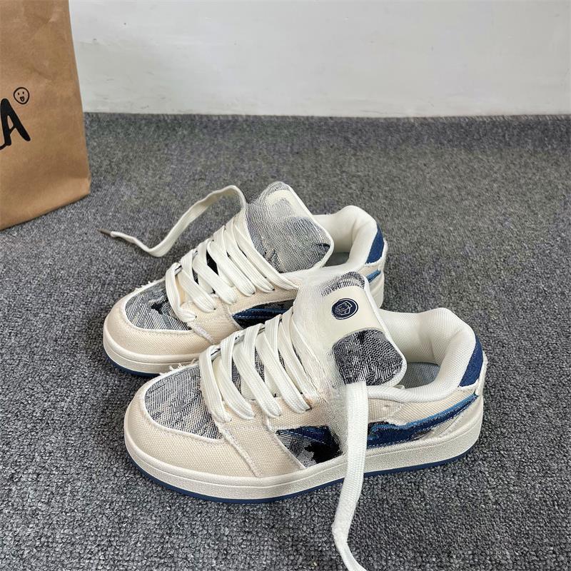 Hong Kong style platform bread shoes men's ins Guochao 2025 summer new couple leisure sports shoes student board shoes