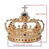 Baroque Royal Cross Castle Colorful Rhinestone Crown Party Headwear