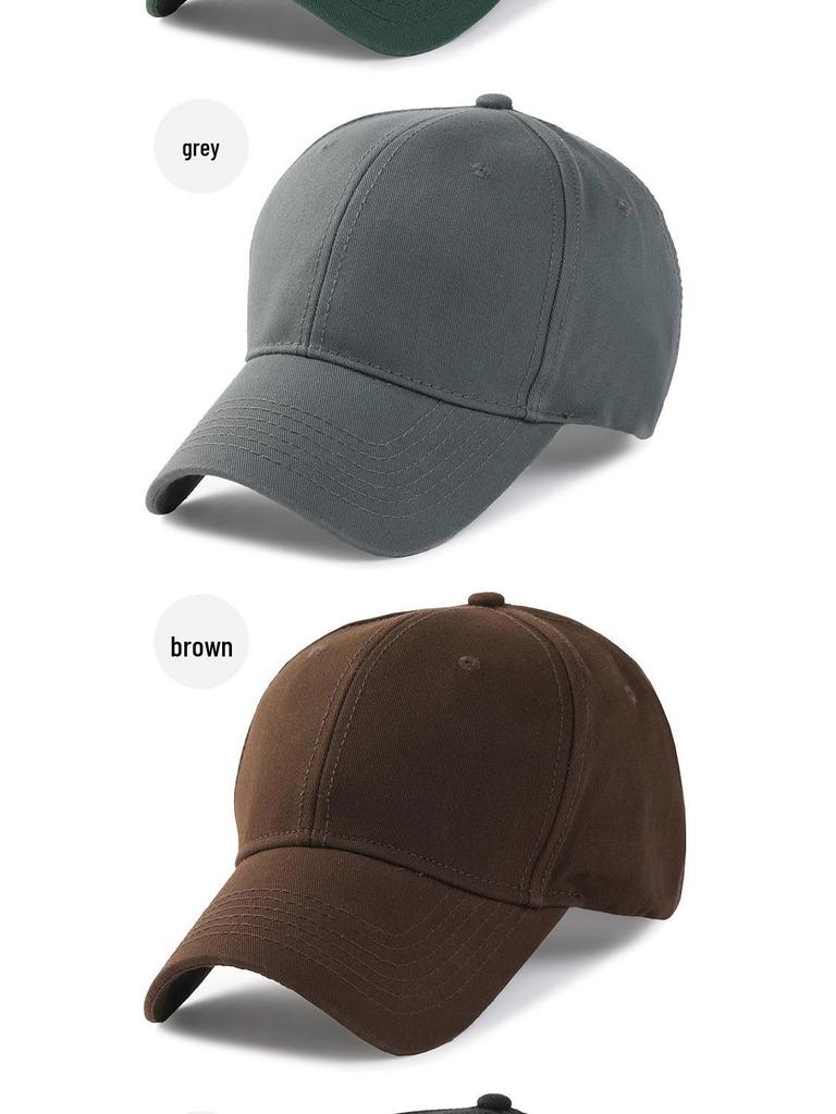 Men's and Women's Trendy Baseball Cap - Korean Style Hip Hop Pure Black for Spring and Summer