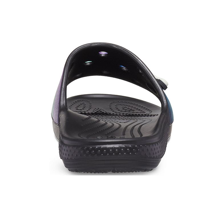 Crocs Classic Clog Futuristic Rendering Classic Slide Casual Sandals Unisex Footwear Black Multicolor 207308-988