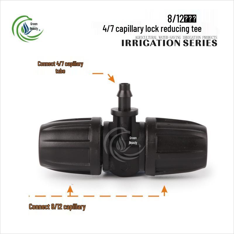 Capillary Fittings Set: 8/12 Straight, Elbow, Tee, 9/12 Connector, Garden Irrigation Auto-Watering