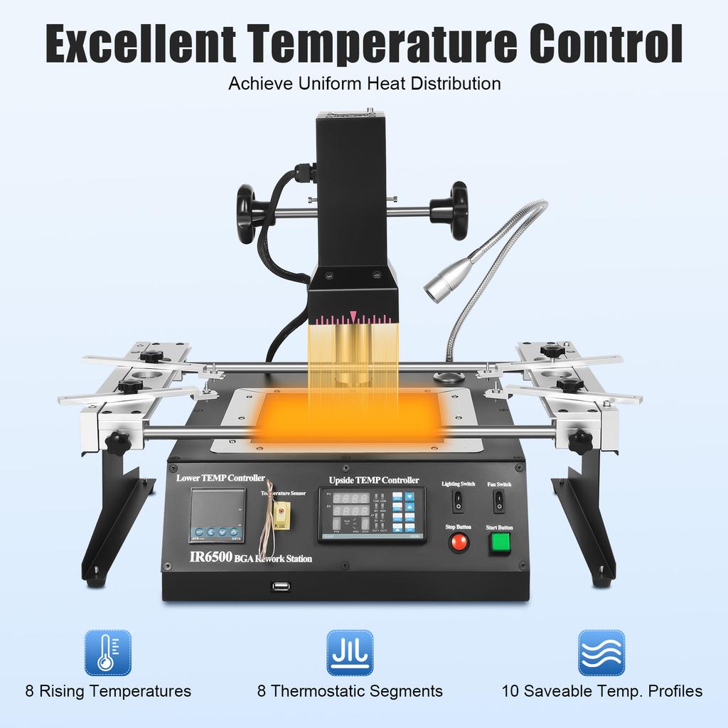 IR6500 Infrared BGA Soldering Station Desoldering Station Iron Infrared Rework Station Heating Welding Device Rework Station