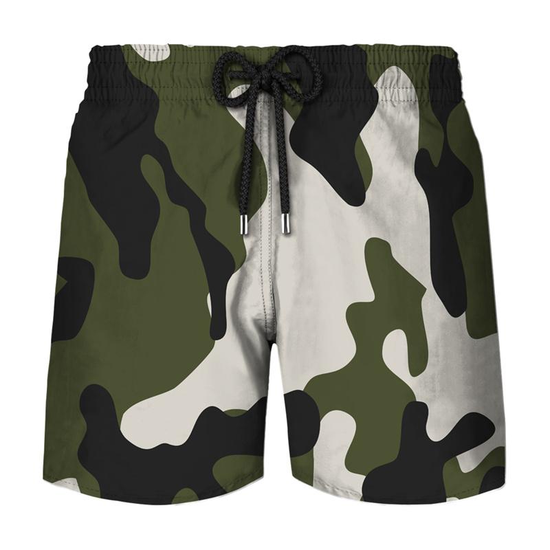 Fashion Men's Camouflage 3D Printing Short Pants Casual Swim Trunks Summer Short Beachwear Male Beach Shorts Surfboard Quick Dry