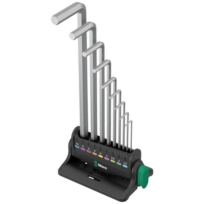 Wera 950/9 Hex-Plus 8 6 Pans Intérieurs Jeu De Clés Mâles Coudées 9 Pièces