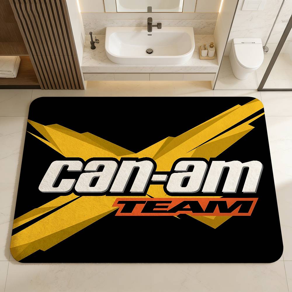 C-Can-AmS Spyder Logo Floor Mat Rectangle Anti-slip Home Soft Badmat Front Door Indoor Outdoor Mat Welcome Doormat