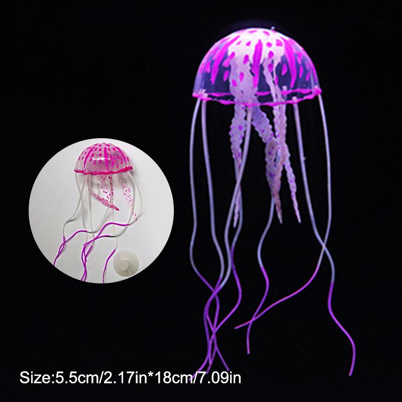 Aquarium Glowing Artificial Jellyfish Aquarium Decoration Luminous Ornament