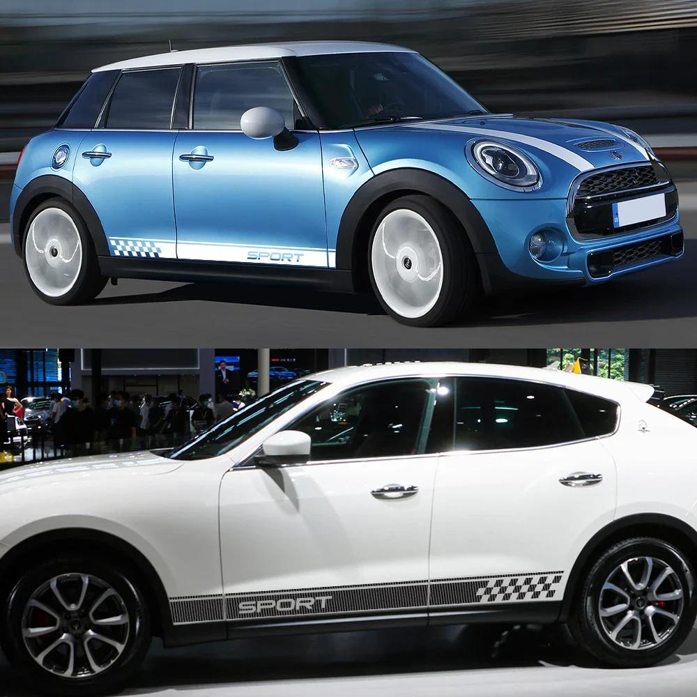 Car Racing Side Body Vinyl Trim Graphic Sticker Decal for MINI Cooper S One JCW F55 F56 F60 R55 R56 R60 Car Exterior Accessories