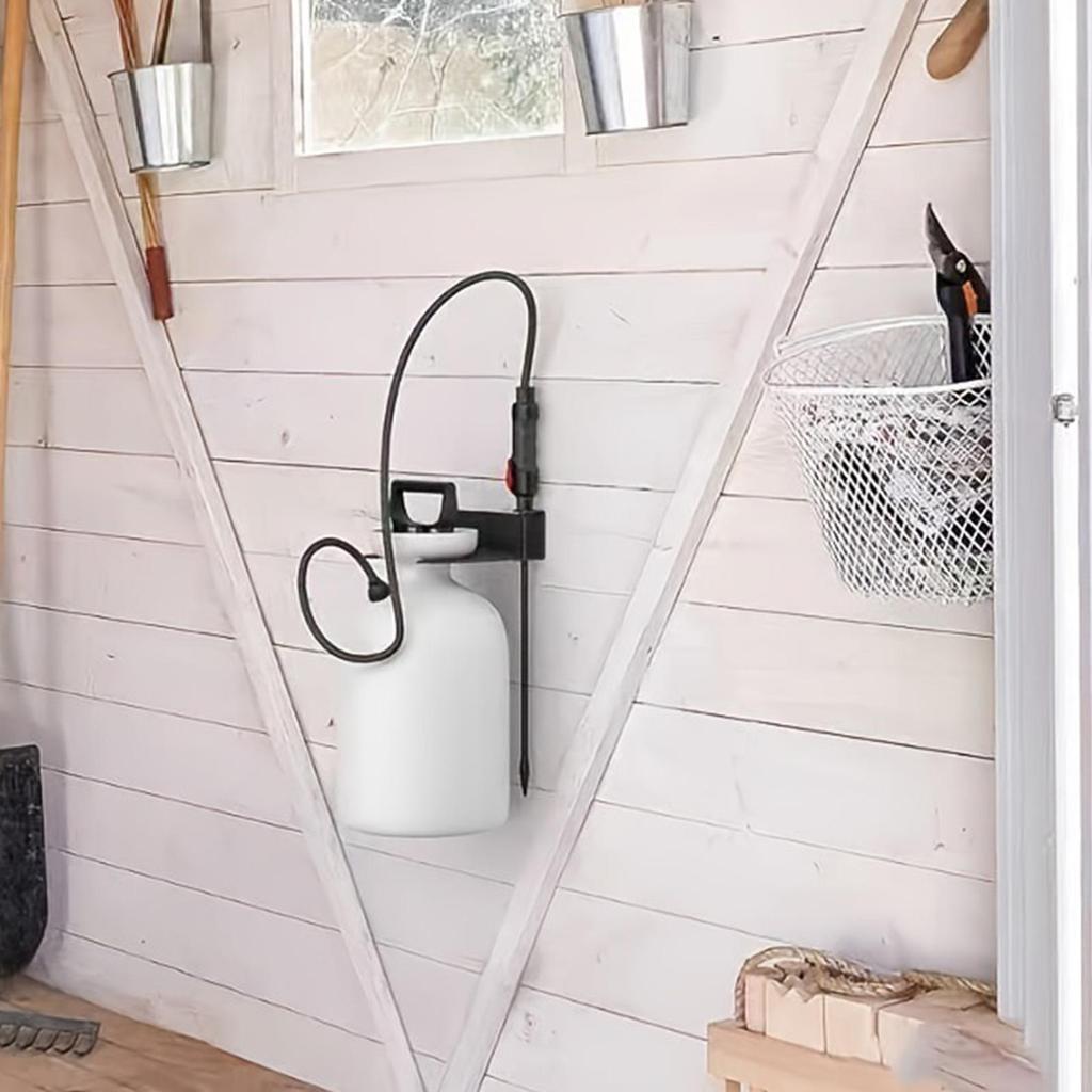 Garden Pump Sprayer Holder Save Space Pump Sprayer Storage Holder Wall-Mounted Garden Tool Organizer for Yards Porches Gardens