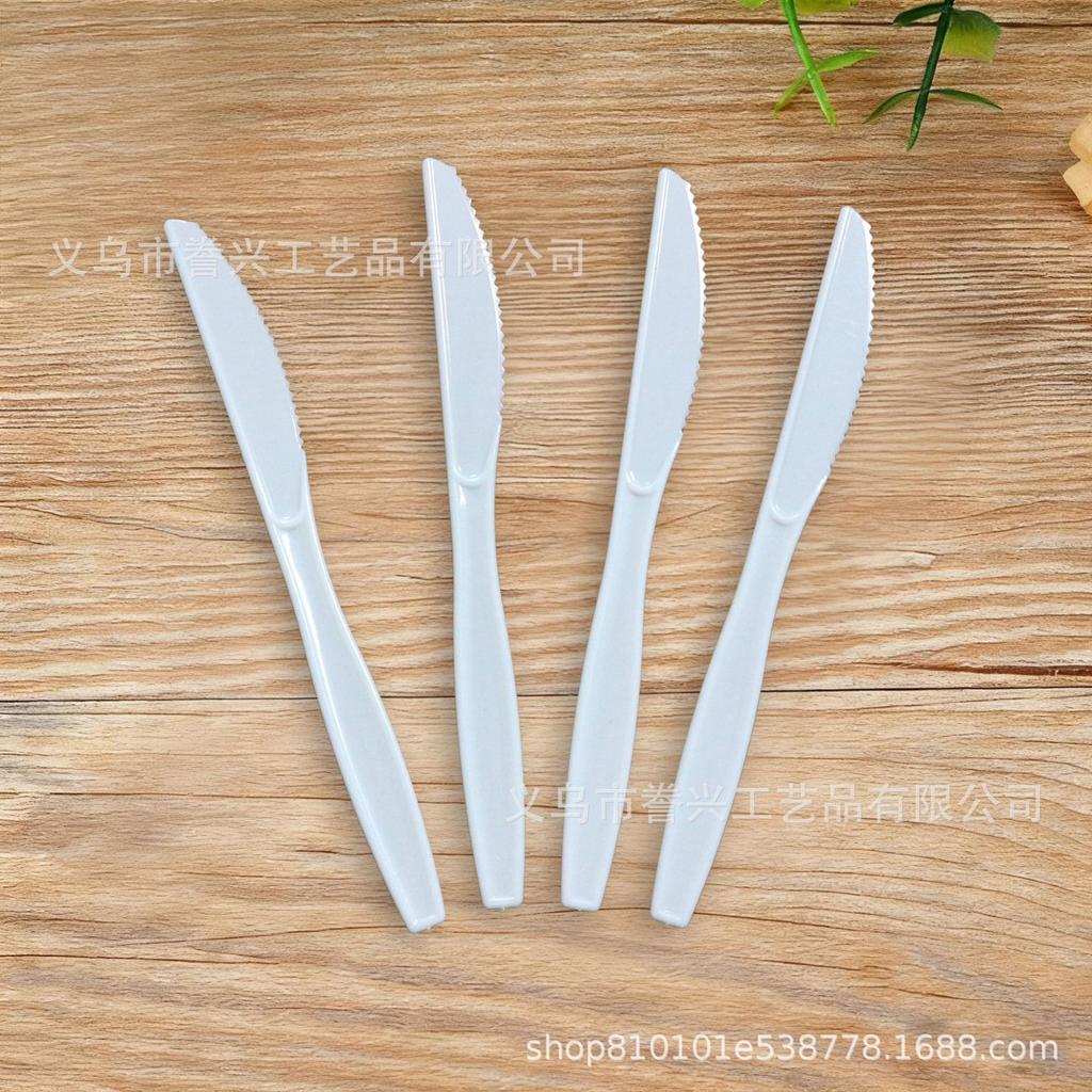 Werbeartikel Einwegmesser, Gabeln und Löffel Spot Plastikgeschirr Party Ps Leichte Teller Messer, Gabeln und Löffel Außenhandel Lieferprodukte