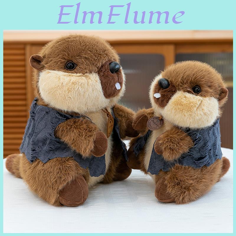 בגד אפודה בובת צעצוע קטיפה Marmot מבד קצר לילדים ועיצוב הבית