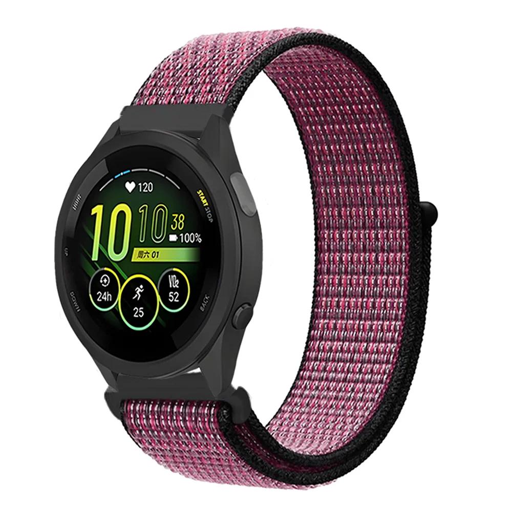 20mm 22mm Pletený nylonový smyčkový řemínek pro Garmin Forerunner 165 55 965 265 255 955 Venu 3 Náramek pro Garmin Active/Vivoactive 5