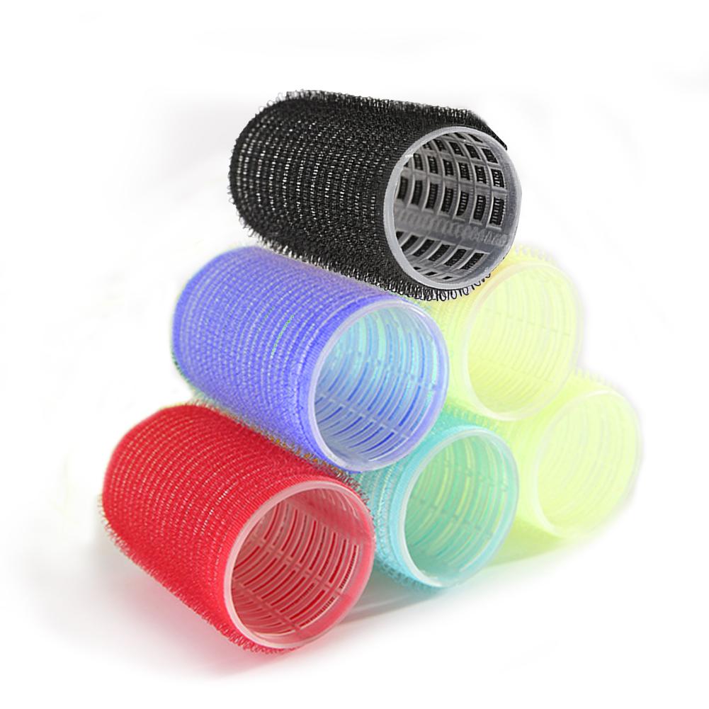 

6 шт. самоклеящиеся бигуди для волос, домашние бигуди, инструменты для укладки волос, случайные