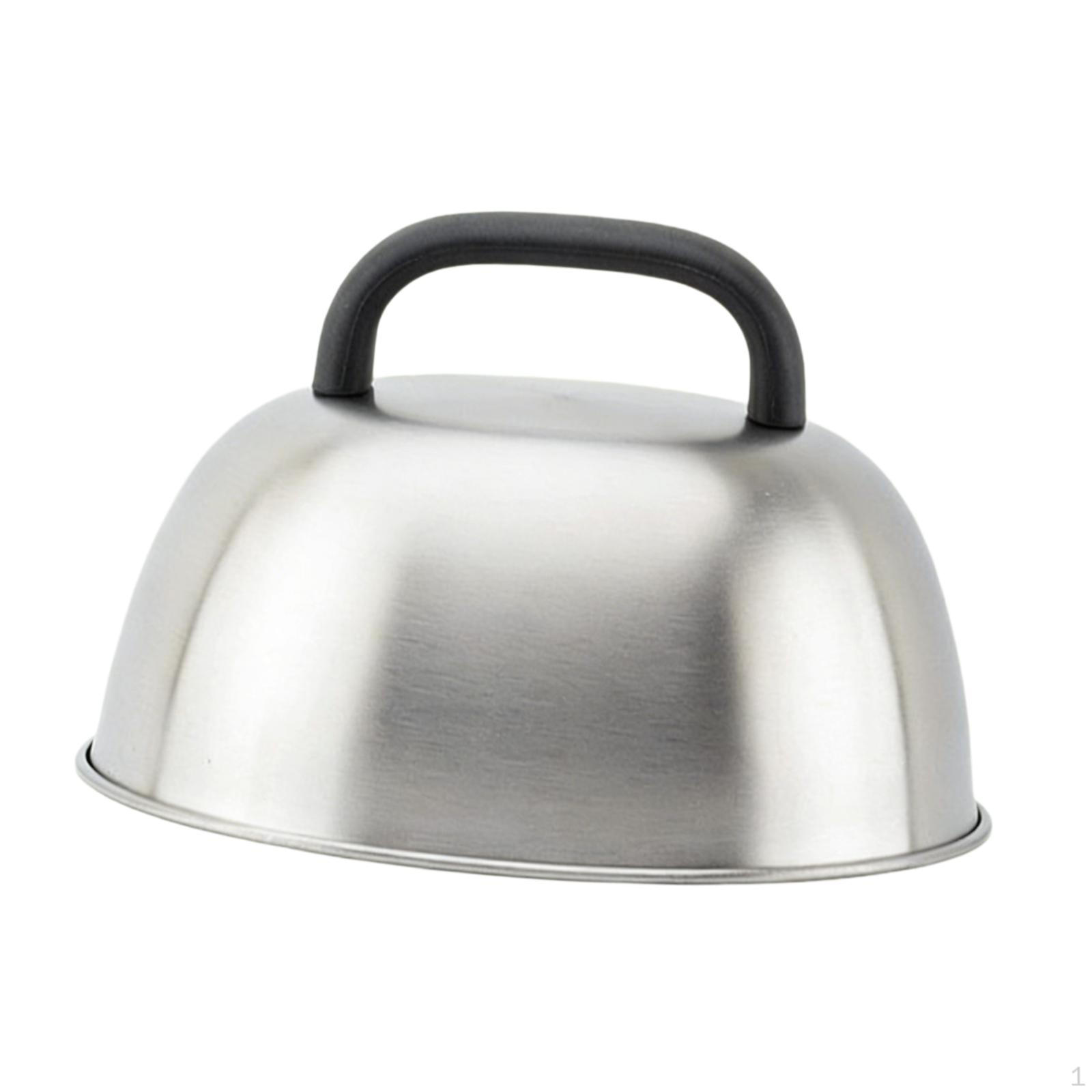 Burger Cover Basting Cover, 16cm Sturdy Grill Lid, Cheese Melting Dome, Stainless Steel for Barbecue