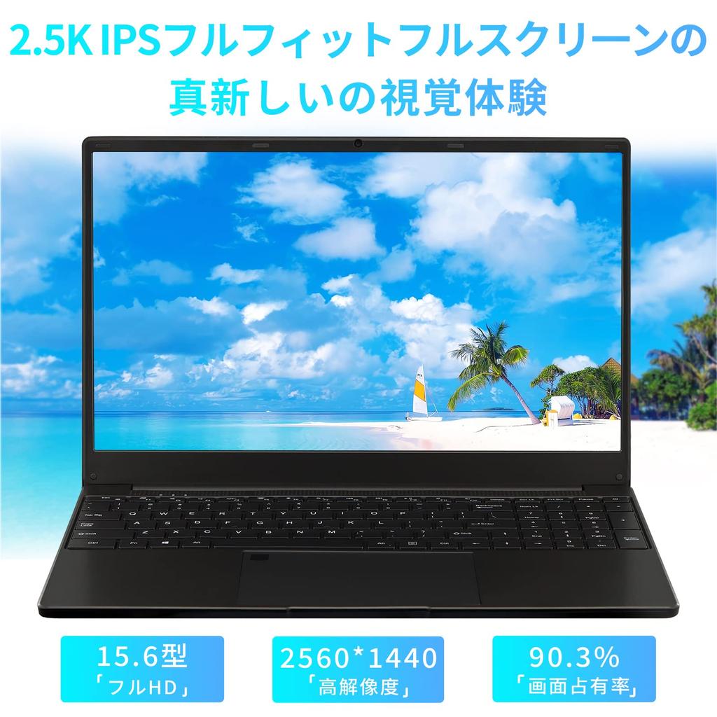 ESBOOK Metal Case 8000mAh Windows 11 Pro MS Office Intel Celeron N5095 16GB DDR4L Fingerprint 5G Bluetooth Japanese Keyboard with Film 256GB Laptop,