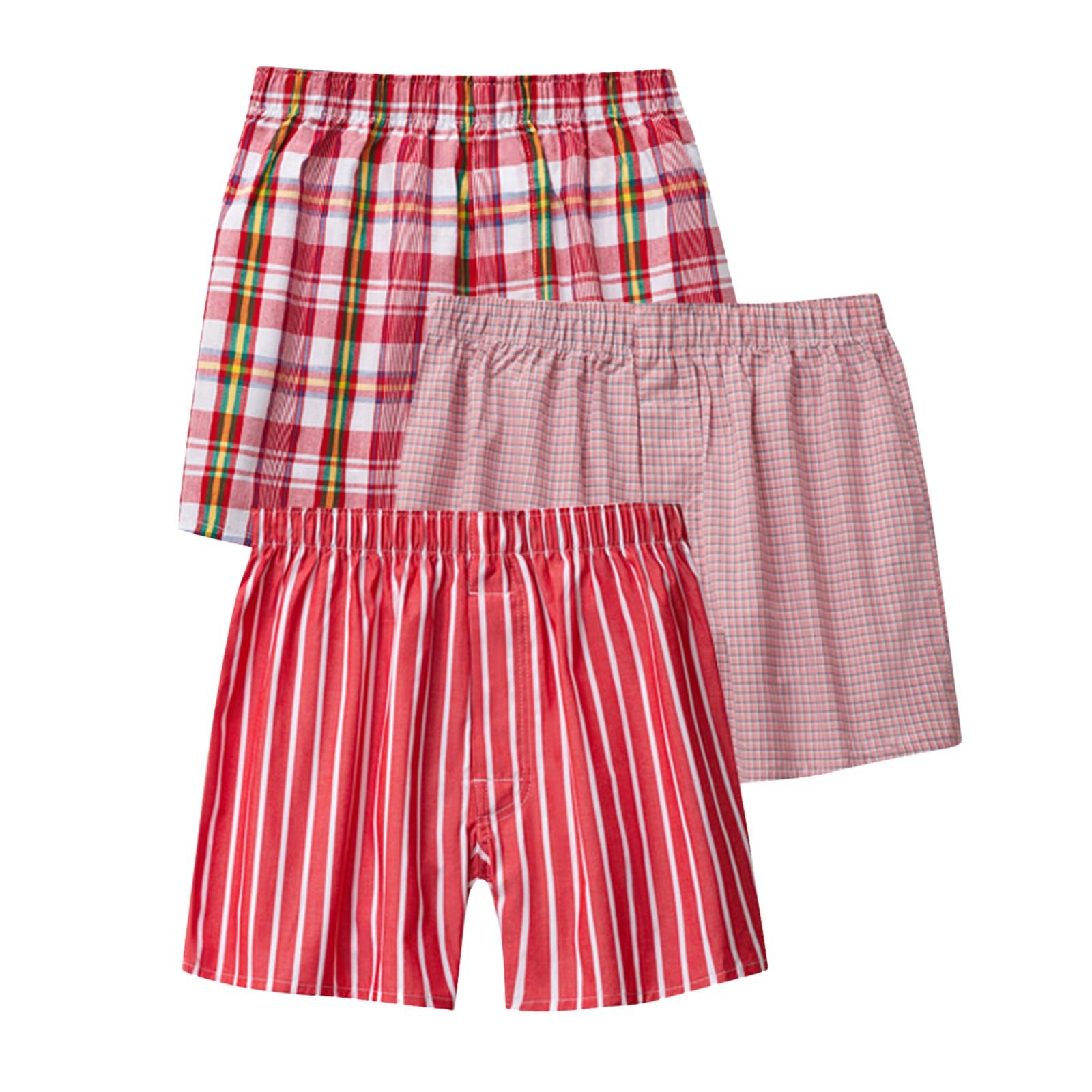 

Одна упаковка из 3 шт. мужское нижнее белье, трусы-стрелки, свободное нижнее белье большого размера, мужские пижамные штаны L красный