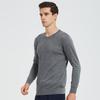 Hengyuanxiang Men's Pure Cashmere Round Neck Thin Sweater