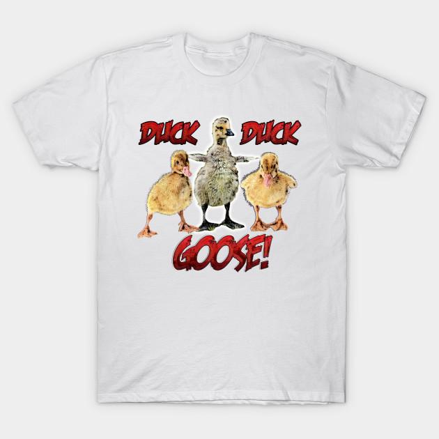 

Men Black Print T-shirt Duck, Duck, Goose! No-Cut Transfer Paper Print Cotton Tshirt 3XL