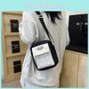 Cute Stylish Japanese Ins Casual Crossbody Bag For Girls In Black White Blue And Pink