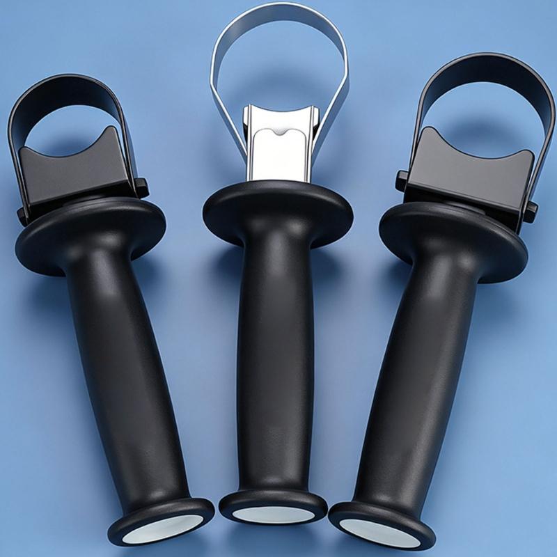 ABS Replacement Side Handle with Textured Black Grip and Guard Collar for Installation, Repair Service, Single Handle