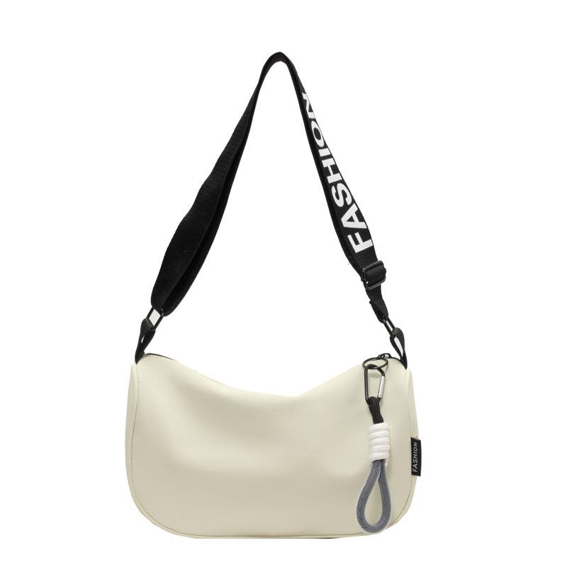 Women's Large Capacity Nylon Crossbody Bag with Wide Strap