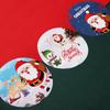Christmas Stickers Label Round Christmas Tags- Self-Adhesive Merry Christmas Stickers Envelope Seals- Stickers for Card