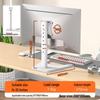 White Adjustable No-Drill Desktop Monitor Stand with Rotation