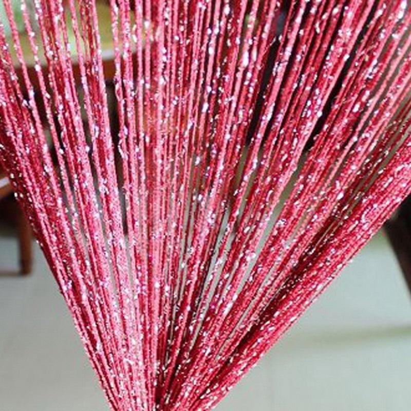 2M X 1M Kůže Line String Curtains Dveře Okenní panel Oddělovač záclon Příze String Curtain Str
