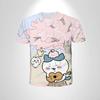 Summer Cute 3D Simple Fresh T-shirt  Anime Casual Breathable Oversized Comfortable Women Short Sleeved T-shirt