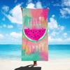 Asciugamano da Spiaggia Hello Summer con Stampa Anguria: Divertimento al sole! Adatto per asciugamani, teli da bagno, teli da spiaggia