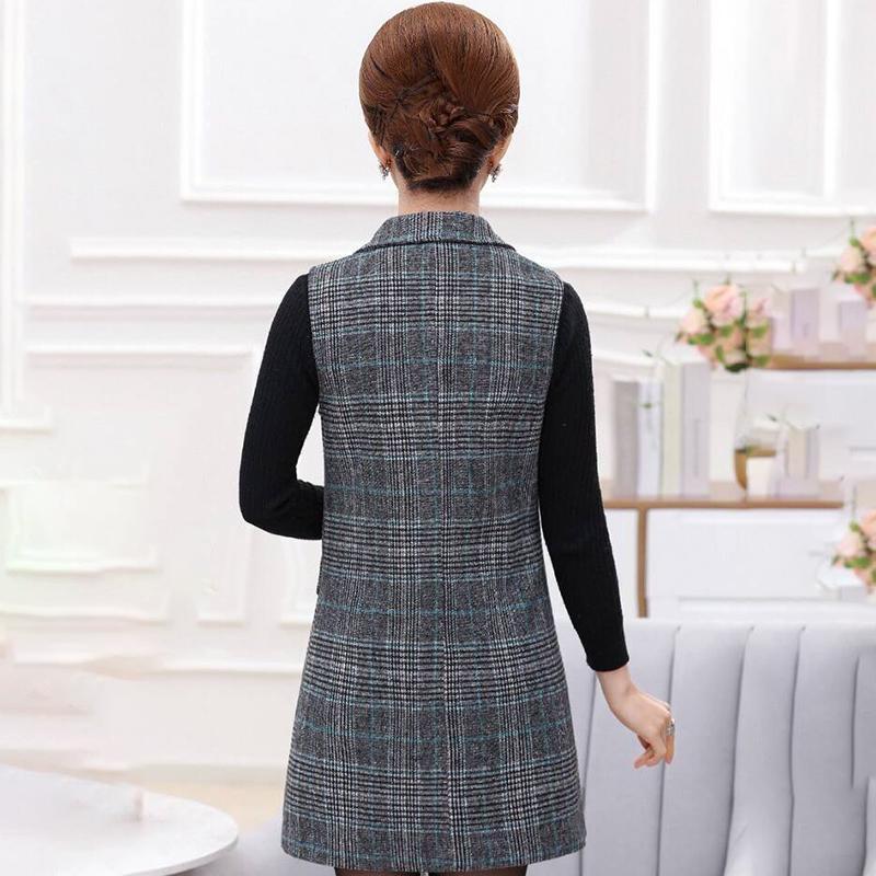 Beige Fabricado en Italia Chaleco para mujer Ligero 3//4 Longitud
