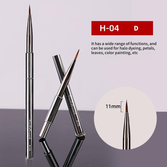 Nail Art Pen Easy To Use Apply Smoothly Metal Magnetic Body Brass Pen Bucket Flexible Bristles Manicure Art Wear-resistant Nail Art Constructor Pen