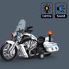 Patrol Car Inertial Motorcycle Police Car Model Toy With Sound And Light For Kids