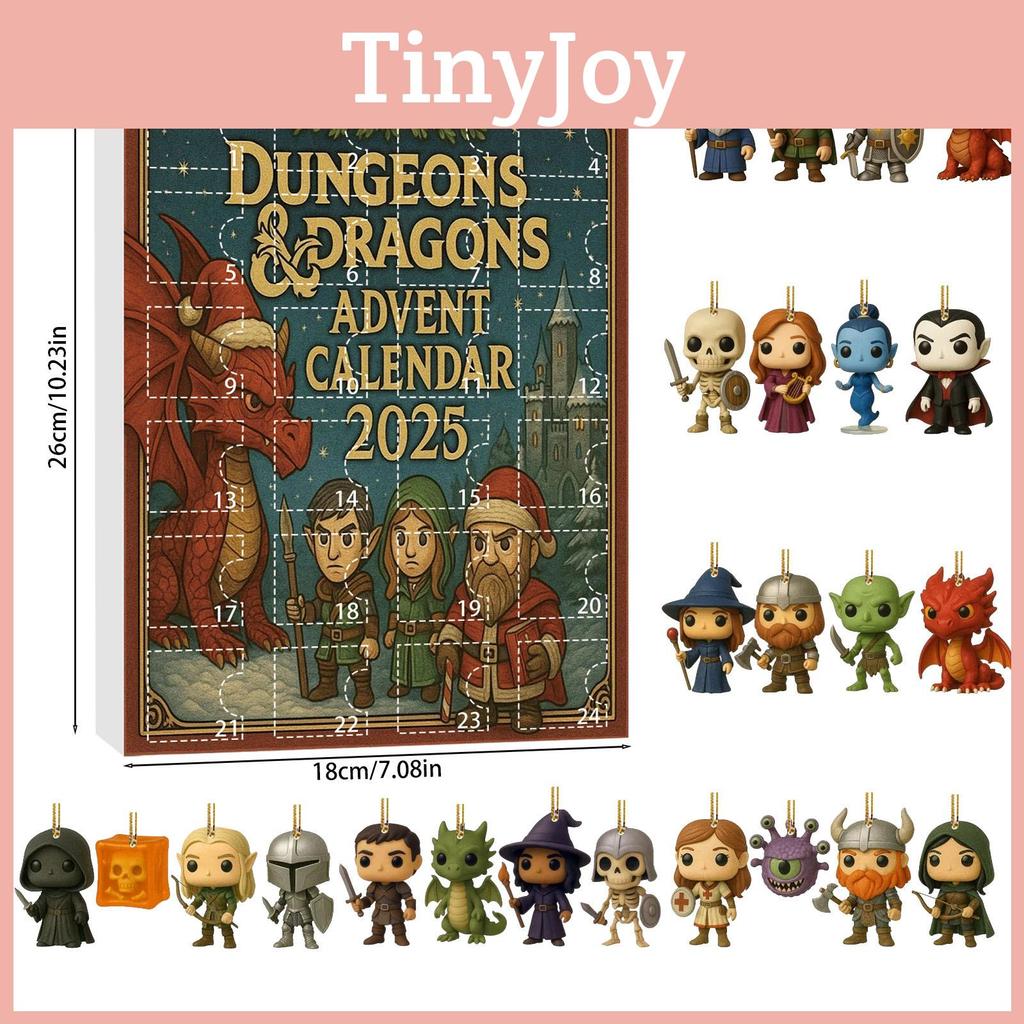 Dungeons Advent Calendar With Acrylic Decorations For Christmas Gift Exchange