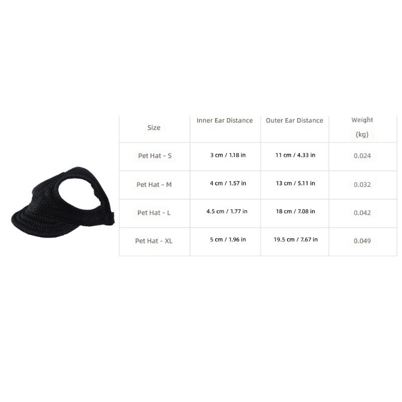 Adjustable Dog Hat Sun Protective Baseball Hat with Ear Hole For Pet Outdoors Adventure Family Photography Occasion