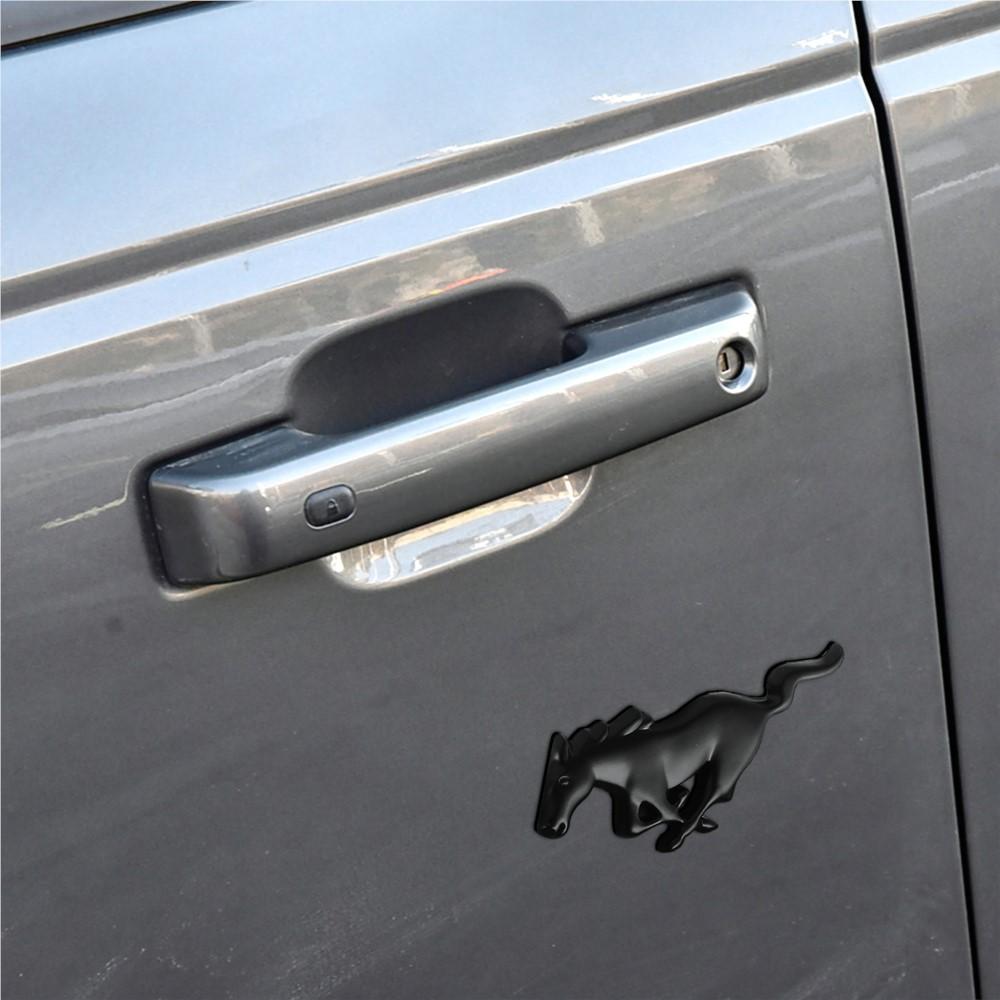 2PCS 7.5/11CM 3D Mustang Badge Running Horse Sticker For Ford Focus Fiesta FMondeo Edge Kuga Shelby GT Car Body Decoration Emblem