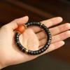 Boutique Ebony Imitation Beeswax Ethnic Prayer Beads Bracelet for Women