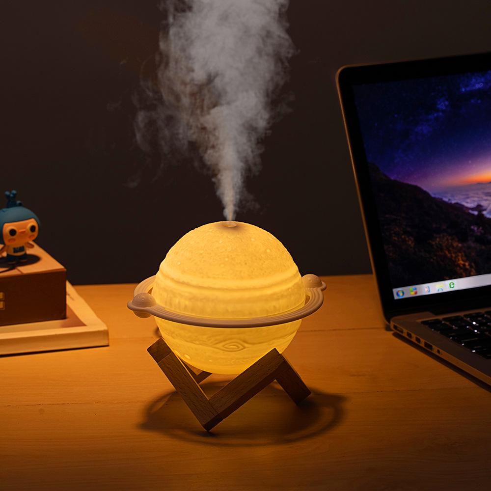 Zvlhčovač Jupiter: Noční světlo napájené přes USB pro kancelář a ložnici s doplňováním vody
